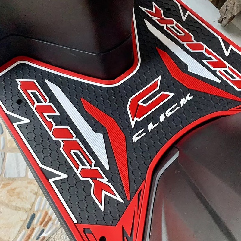 Non Slip Foot Pedal Mat Red For Honda Click125i V1 V2 Scooter - Image 2