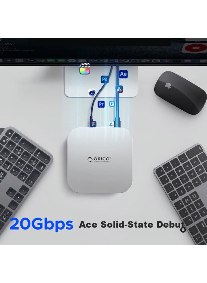 Orico 4tb Minimate Portable Ssd External Hard Drive For Mac Mini M4 Expansion 20gbps High-speed Storage Cooling Dock M4 - Image 3