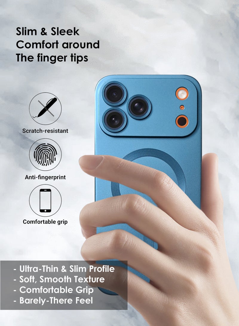 غطاء خلفي من السيليكون بتقنية MagSafe لهاتف Apple iPhone 17 Pro Max، مقاوم للصدمات والاصفرار، متين وذو فتحات دقيقة - حماية من الخدوش والغبار والبقع، غطاء هاتف نحيف مزود بمغناطيس قوي لهاتف Apple iPhone 17 Pro Max - Image 5