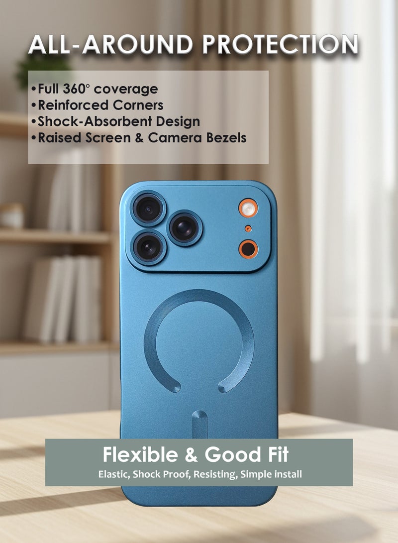 غطاء خلفي من السيليكون بتقنية MagSafe لهاتف Apple iPhone 17 Pro Max، مقاوم للصدمات والاصفرار، متين وذو فتحات دقيقة - حماية من الخدوش والغبار والبقع، غطاء هاتف نحيف مزود بمغناطيس قوي لهاتف Apple iPhone 17 Pro Max - Image 4