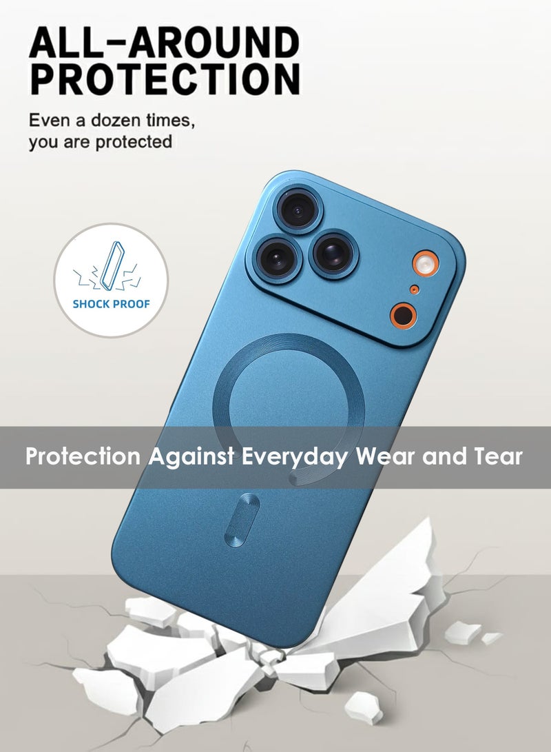 غطاء خلفي من السيليكون بتقنية MagSafe لهاتف Apple iPhone 17 Pro Max، مقاوم للصدمات والاصفرار، متين وذو فتحات دقيقة - حماية من الخدوش والغبار والبقع، غطاء هاتف نحيف مزود بمغناطيس قوي لهاتف Apple iPhone 17 Pro Max - Image 3