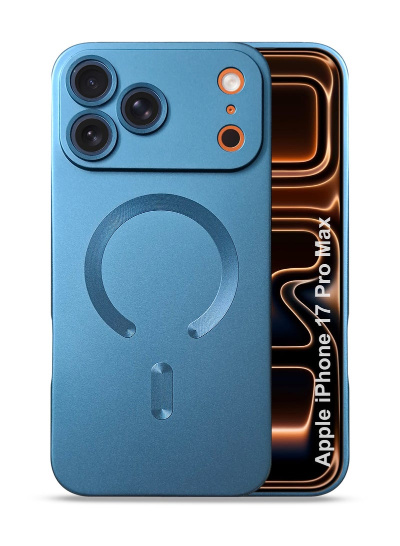 غطاء خلفي من السيليكون بتقنية MagSafe لهاتف Apple iPhone 17 Pro Max، مقاوم للصدمات والاصفرار، متين وذو فتحات دقيقة - حماية من الخدوش والغبار والبقع، غطاء هاتف نحيف مزود بمغناطيس قوي لهاتف Apple iPhone 17 Pro Max - Image 1