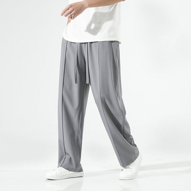 2023 Chinese Style Men'S Casual Pants Trendy Multicolor Ice Silk Draped Men'S Pants Fashion Solid Color Trousers - Image 2