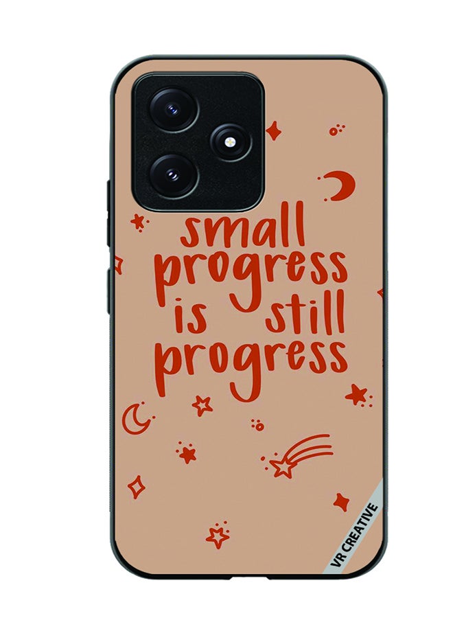 VR CREATIVE Protective Case Cover For Xiaomi Poco M6 Pro 5G Small Progress Is Still Progress Design Multicolour - Image 1
