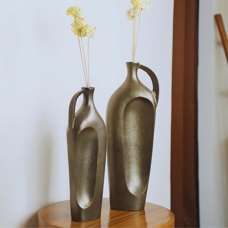 loosebucketPremium Westin SURAHI Aluminum Metal Vases Decorative Vase for Flower Plants Home Decor Office Living Room Bedroom Decor vases Showpiece Vase Unbreakable Big 20 14 Inches - Image 2