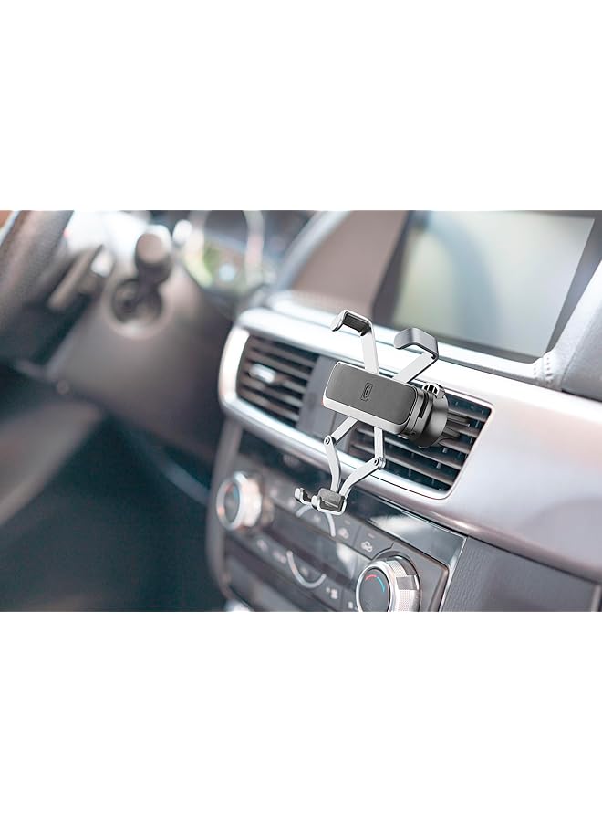 سيلولار لاين حامل سيارة بفتحات تهوية الجاذبية باللون الأسود - Image 3