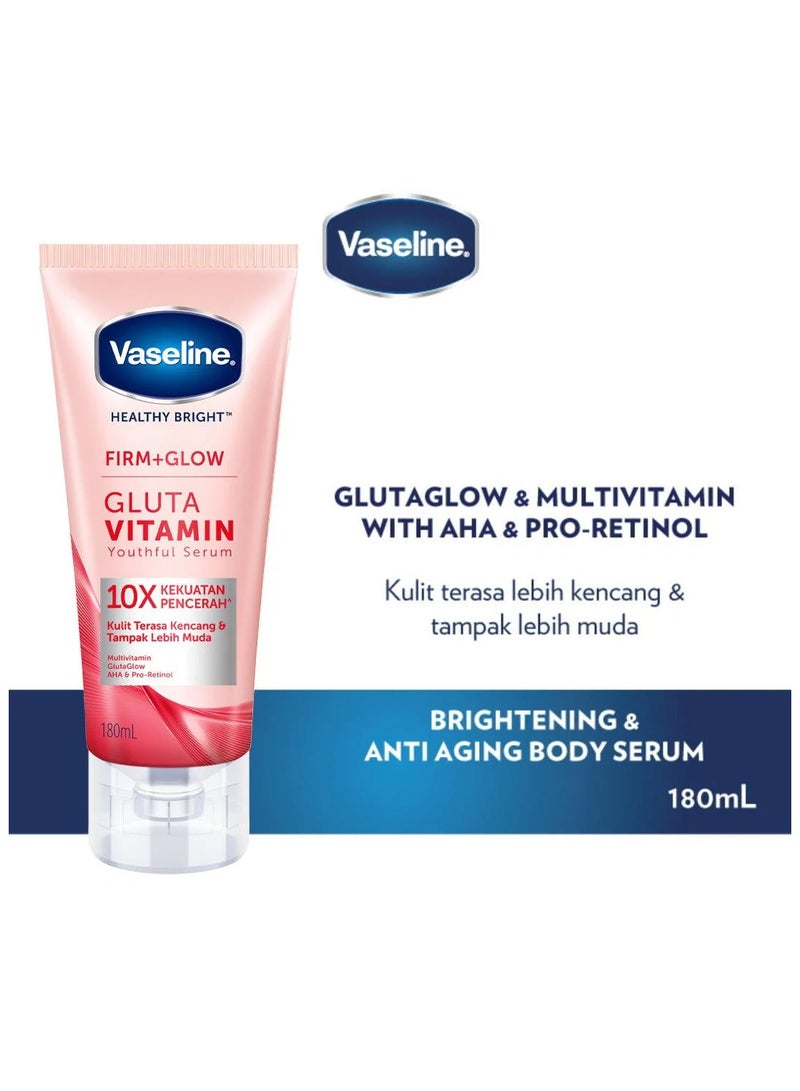 فازلين هيلثي برايت فيرم + جلو جلوتا فيتامين سيروم الشباب للجسم 180 مل - Image 3