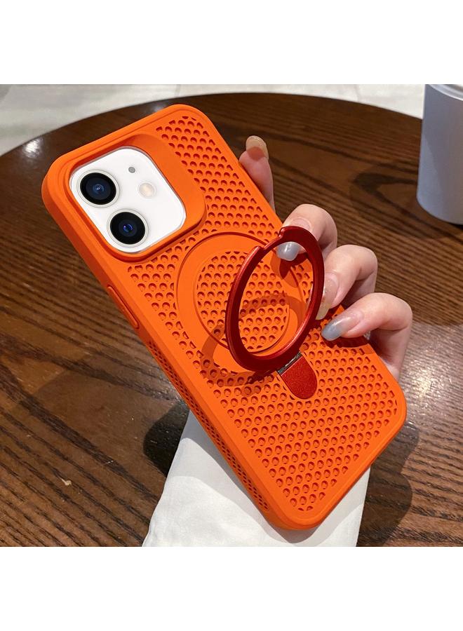 S-TOP Case For iPhone 11 Hollow Cooling Magsafe Phone Case with Holder - Image 1