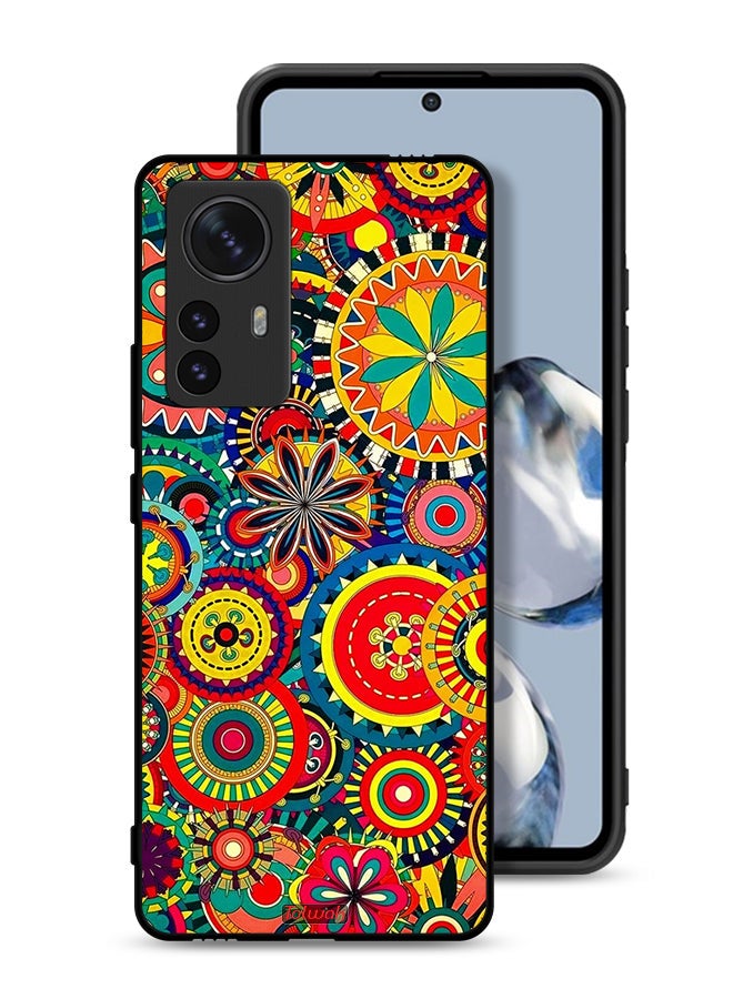 Tolwak Xiaomi 12X Protective Case Cover Colorful Mandala Pattern - Image 1