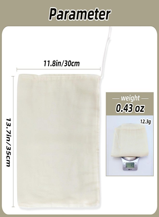 AOUXSEEM Cheesecloth Bags for Straining,Reusable Cold Brew Coffee Cheese Cloths Strainer,Large Nut Milk Tea Juice Bag,100% Natural Cotton Fine Mesh Filter Bags (Large, 8 Pack) - Image 3