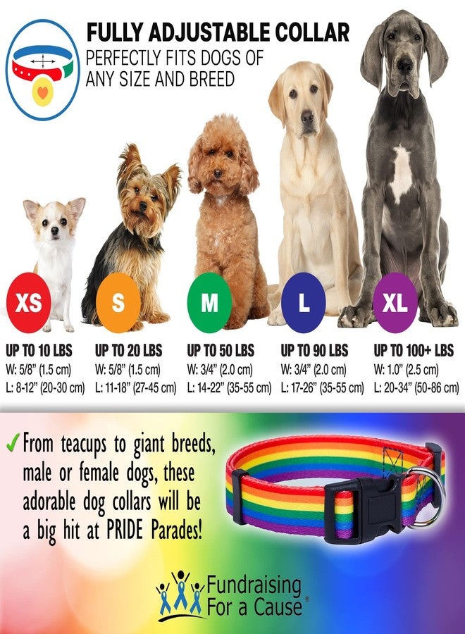 فوندريزينغ فور أ كوز جمع التبرعات لأجل قضية نبيلة - أطواق حيوانات أليفة بألوان قوس قزح - أطواق للكلاب والقطط تدعم فخر مجتمع الميم - إكسسوارات للكلاب والقطط والحيوانات الأليفة - طوق علم الفخر - متوسط، متعدد الألوان، للجنسين، نايلون، بلاستيك، قطعة واحدة - Image 4