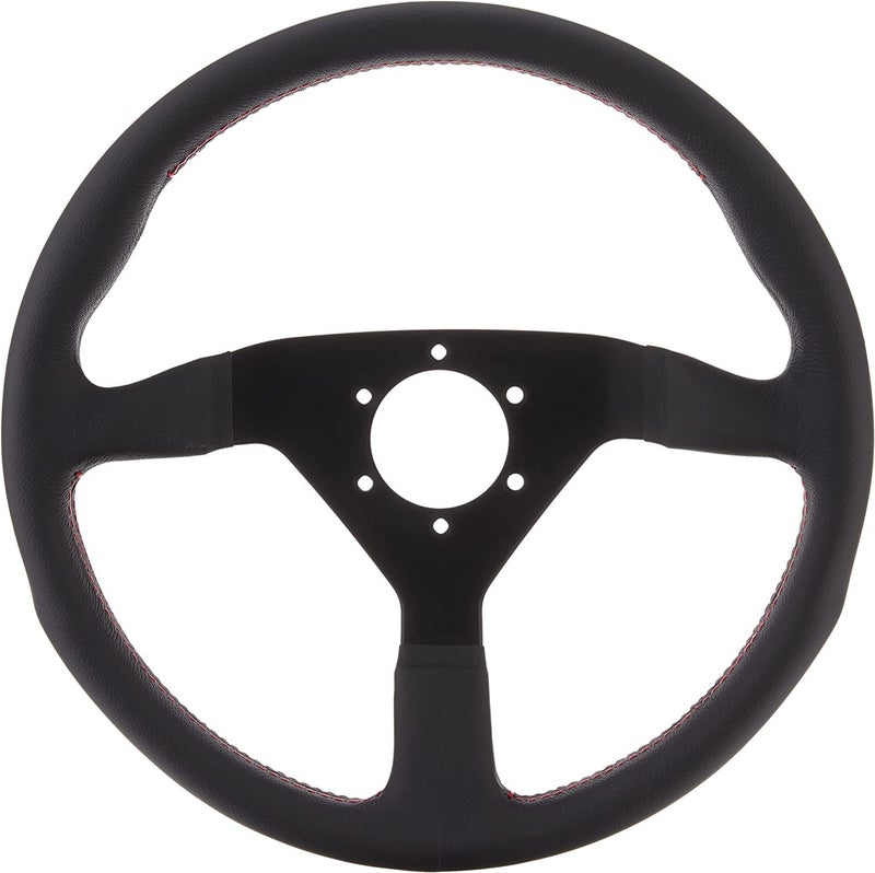 Momo MCL35BK3B Steering Wheel Monte Carlo 350 Leather Red Stich 1 Pack