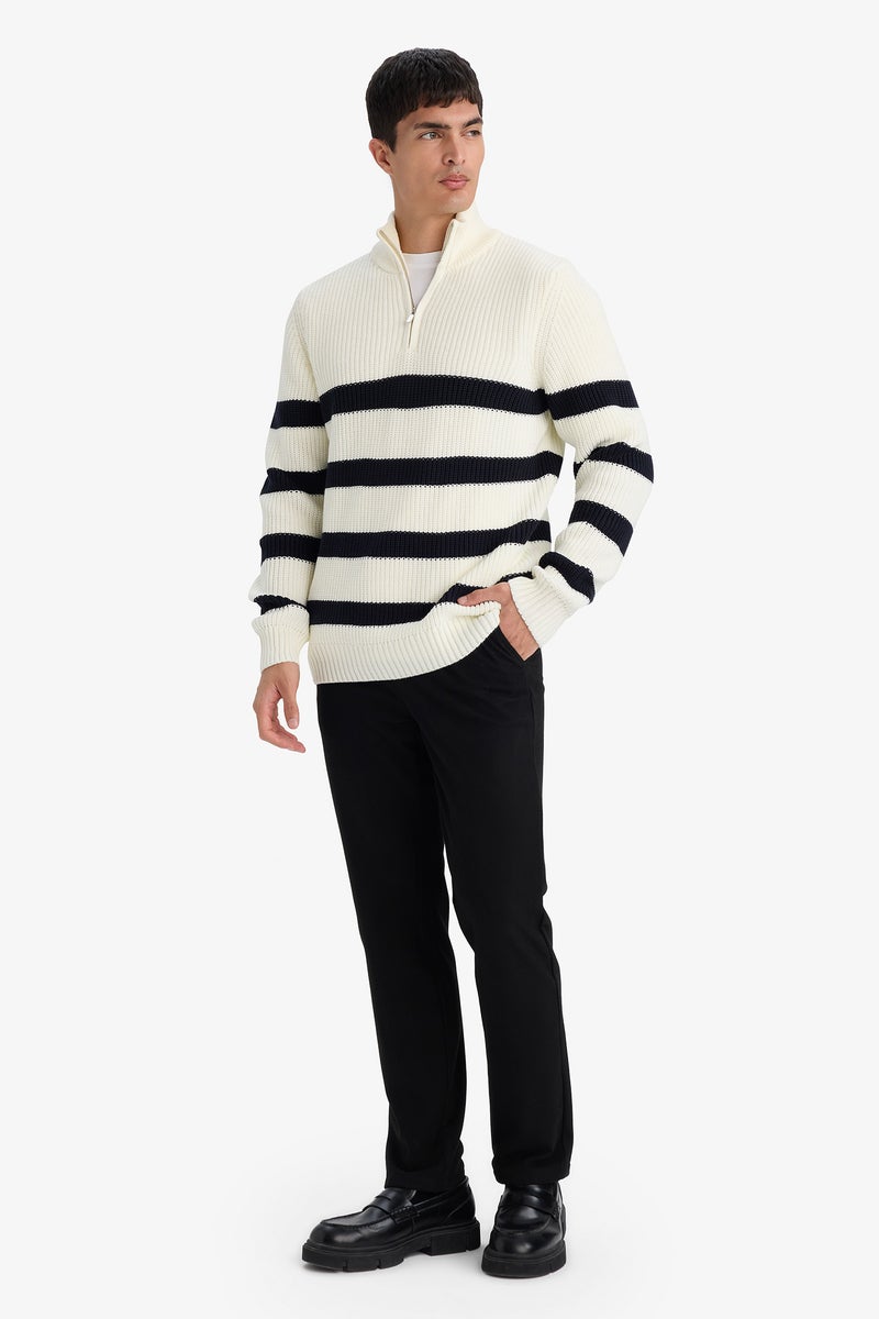 DeFacto Black Man Regular Fit Straight Leg Trousers Casual - Image 2