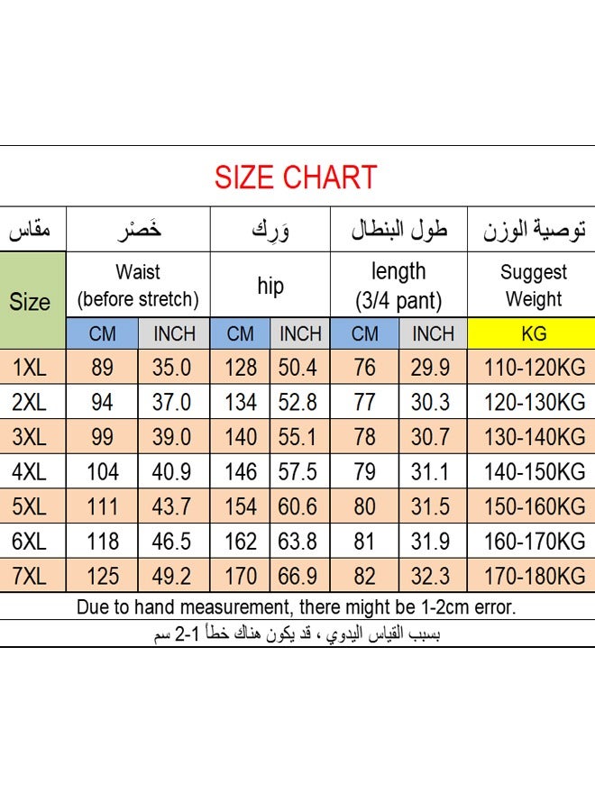 PATELIS Plus Size Men  Quick drying and cool feeling Shorts Summer Beach Short  3 Quarter Pants Black Workout Athletic Shorts with Zipper Pockets for workout and Casual Running - Image 2