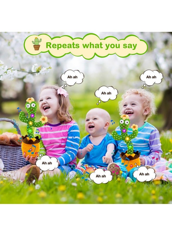 Ayeboovi - Ayeboovi Dancing Talking Cactus Toy, Singing, Repeating Cactus, Funny Dancing Talking Cactus Repeating Toys for Kids, Adjust Volume Sunny Cactus Mimicking Toy with 120 Songs for Baby Boys and Girls - Image 1