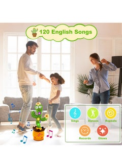 Ayeboovi Ayeboovi Dancing Talking Cactus Toy, Singing, Repeating Cactus, Funny Dancing Talking Cactus Repeating Toys for Kids, Adjust Volume Sunny Cactus Mimicking Toy with 120 Songs for Baby Boys and Girls  - Image 5