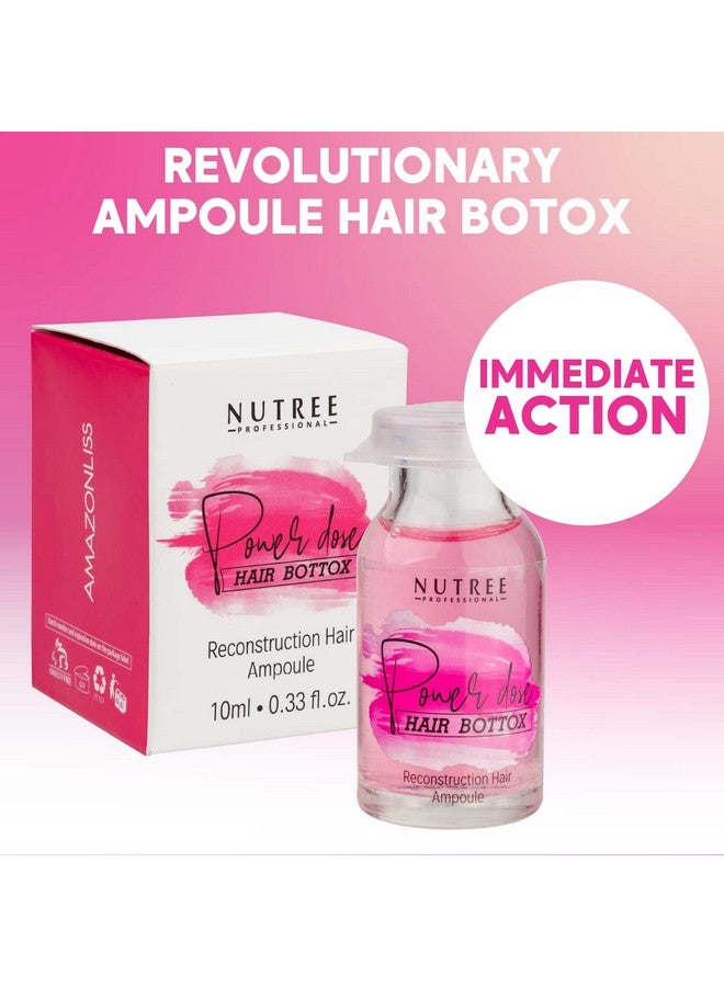 Nutree Professional Hair Brasil Power Dose Reconstruction Hair Ampoule 0.33 Oz Provides Longterm Hydration Eliminates Split Ends Gives Volume - Image 4
