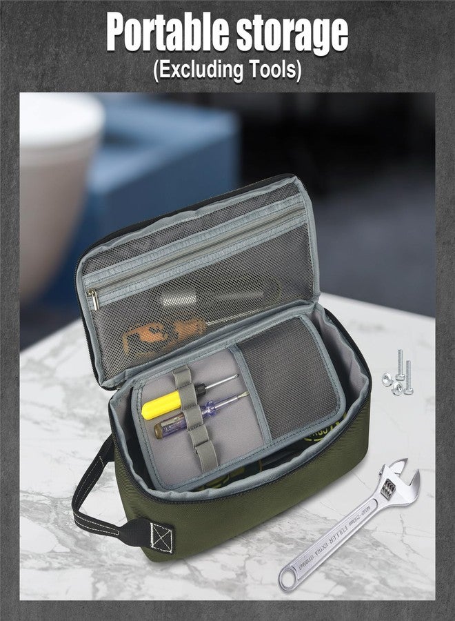 LAKE OF FIRE Small Tool Bag Pouch for Men with Multiple Pockets, Waterproof Heavy Duty Tool Bag Organizer with Zipper and Portable Handle (Green) - Image 5