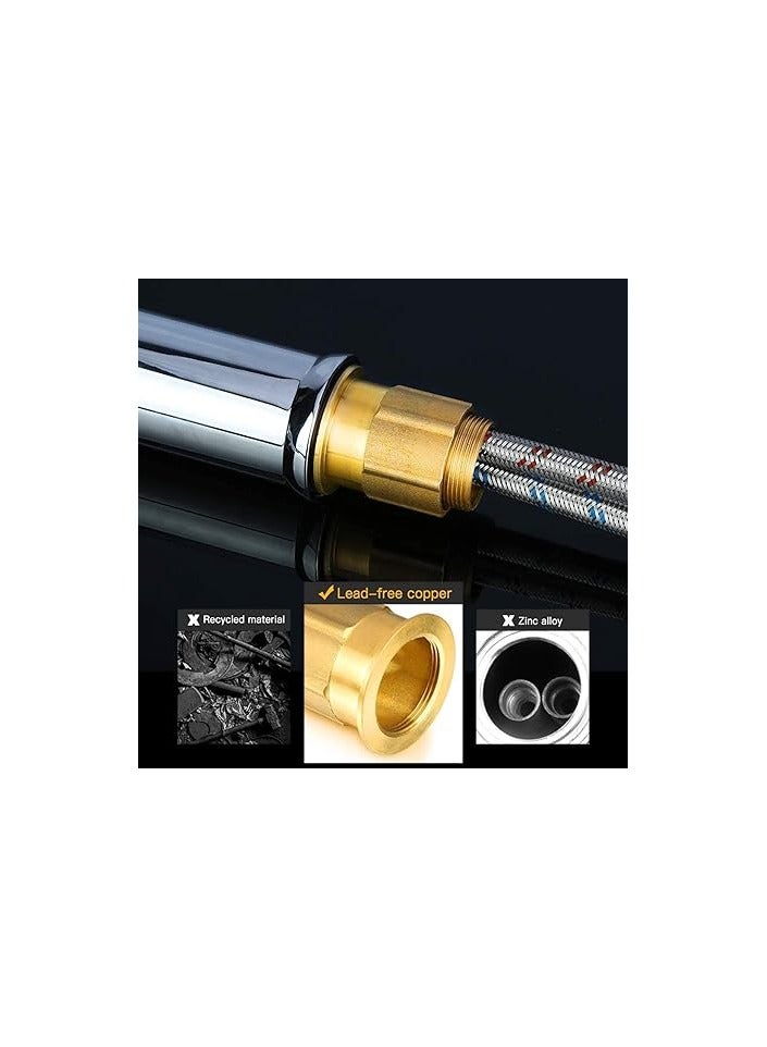 Basin Tap | High Arc | Tall Basin Mixer tap | Commercial 1-Hole | Brass Single Lever | Deck Mounted (Shining Chrome) - Image 5