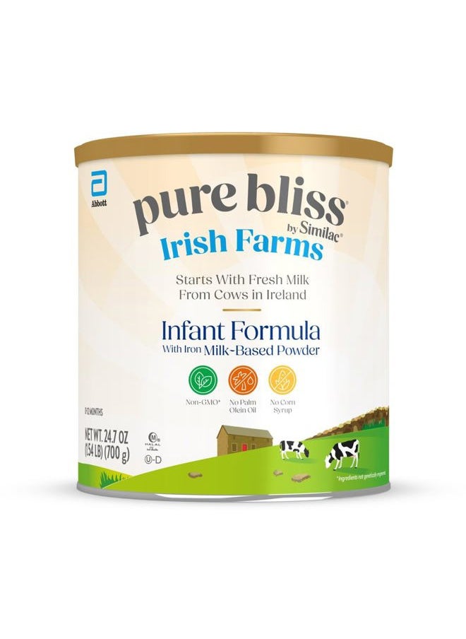 Similac - Pure Bliss Irish Farms Easy to Digest Baby Formula Non-GMO Infant Formula 0-12 months 24.7-oz Powder Can - Image 1