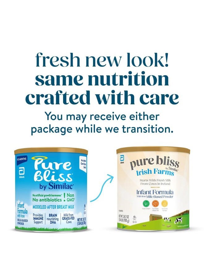 Similac - Pure Bliss Irish Farms Easy to Digest Baby Formula Non-GMO Infant Formula 0-12 months 24.7-oz Powder Can - Image 1