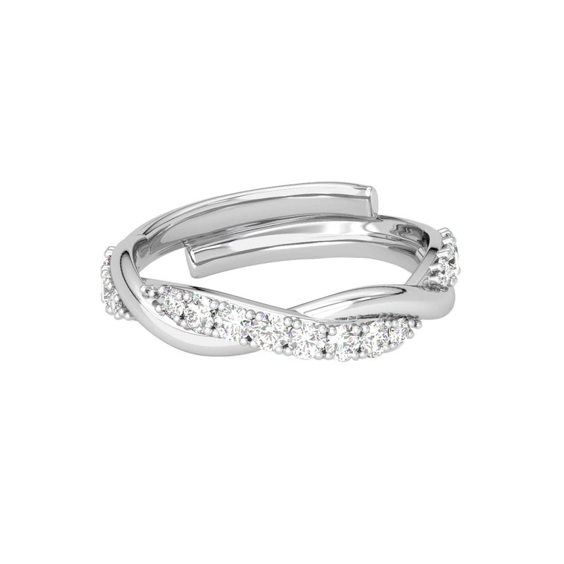 CLARA Pure 925 Sterling Silver Minimal Office wear Finger Ring with Adjustable Band | Gift for Women Girls Wife Girlfriend | Multiple Design Options - Image 1