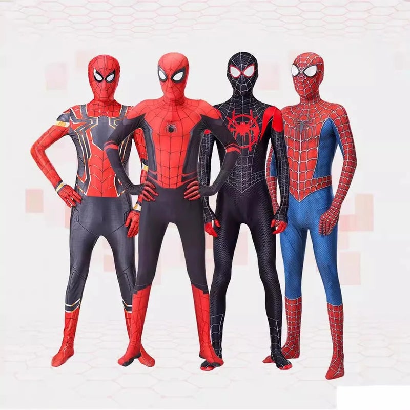 Superhero Cosplay Jumpsuit with Headpiece for Kids and Adults Halloween Costume - Image 2