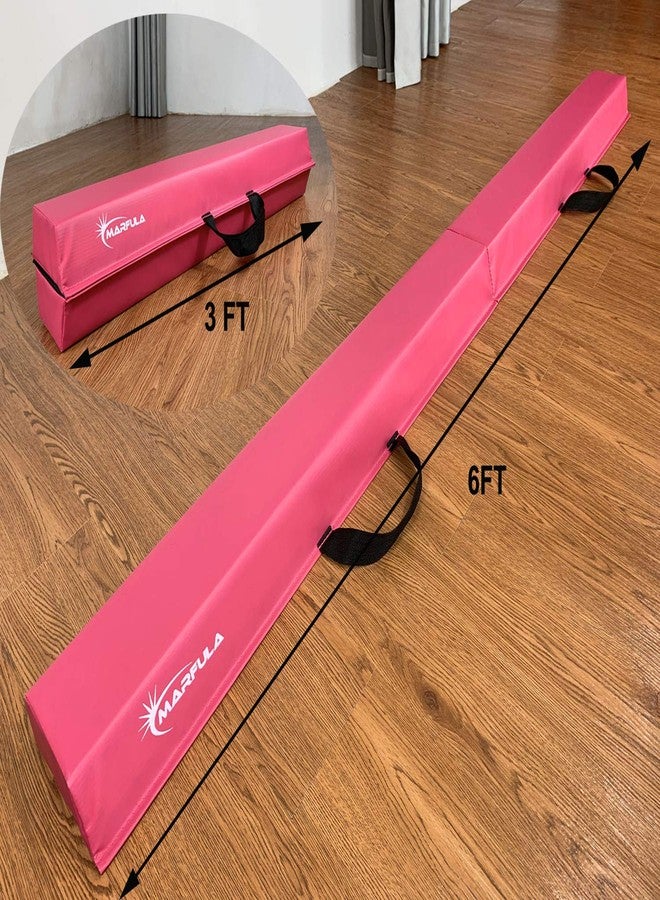 MARFULA 6 FT / 8 FT / 9 FT / 10 FT Balance Beam Folding Floor Gymnastics Equipment for Kids, Non Slip Base, Gymnastics Beam for Training Home Gym Use - Image 2