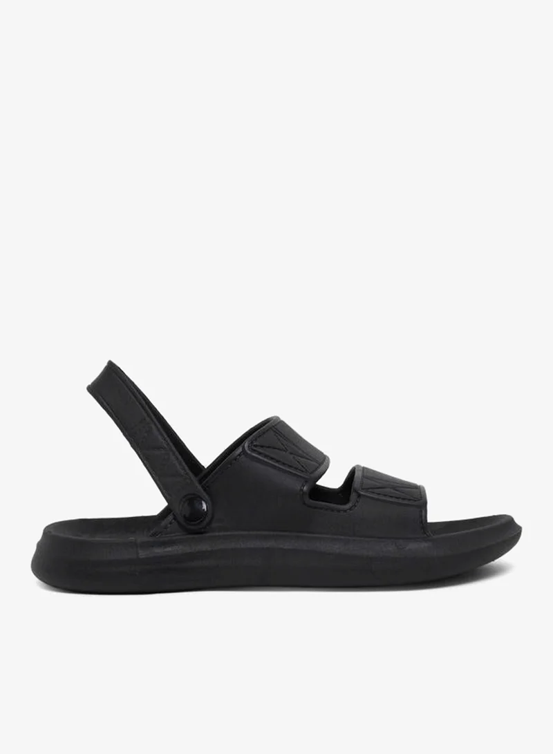 Styli Plain Dual Strap Sandals with Back Strap