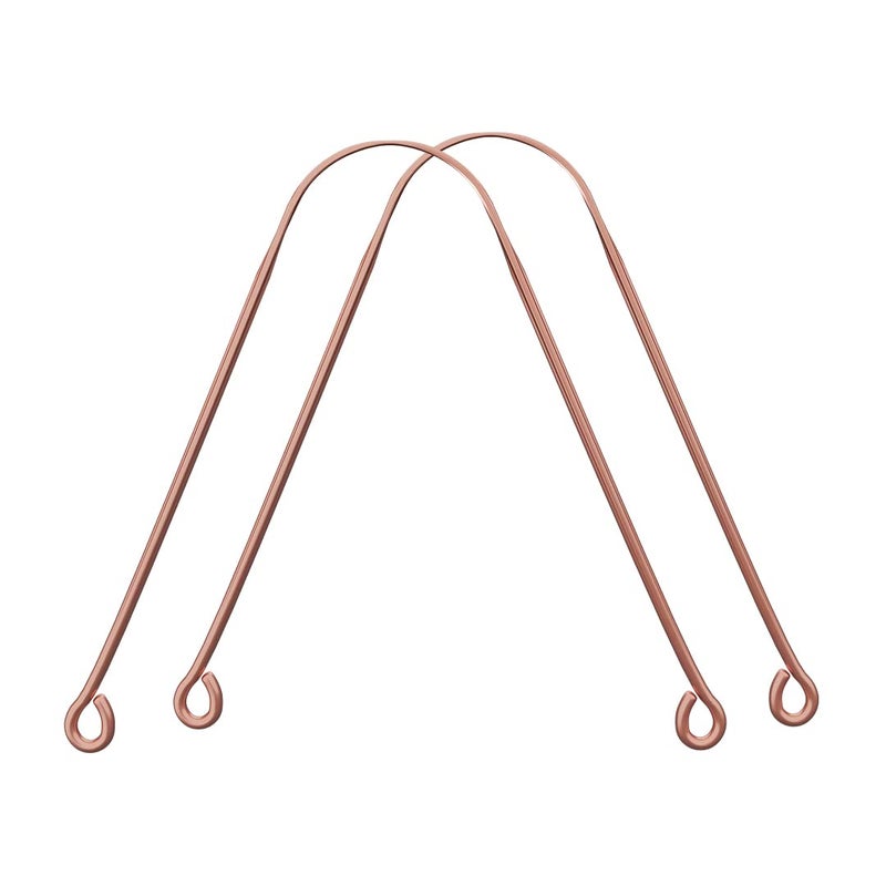 NEYU Surgical Grade Copper Tongue Cleaner Scraper | Bacteria Inhibiting | An Anti-Microbial Tongue Cleaner | Ayurvedic Tongue Scraper For Adults And Kids (2 Piece) - Image 1