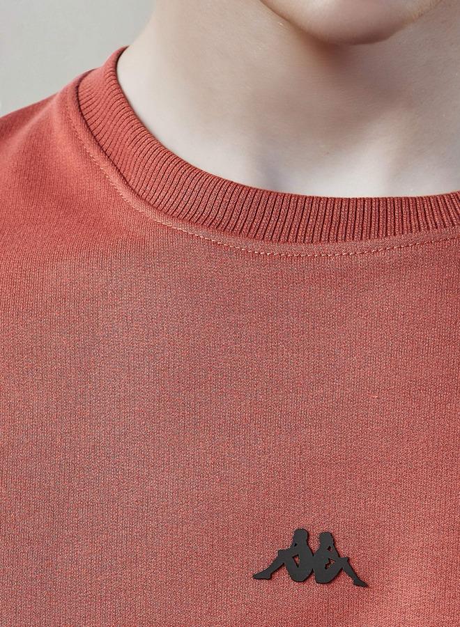 كابا كنزة بياقة دائرية مطبوع عليها شعار كابا بأكمام طويلة - Image 3