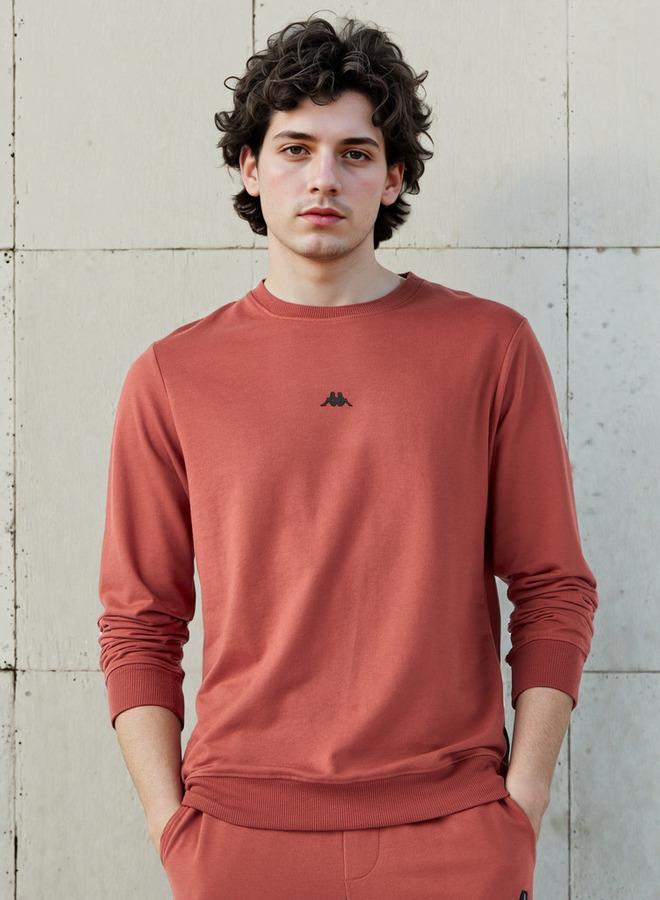 كابا كنزة بياقة دائرية مطبوع عليها شعار كابا بأكمام طويلة - Image 1