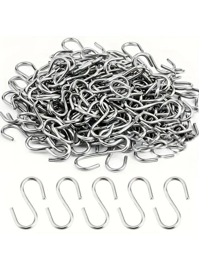 60pcs 1 8 Inch 304 Stainless Steel S Hooks Heavy Duty Hanging Hooks Mini S Shaped Hangers - Image 2