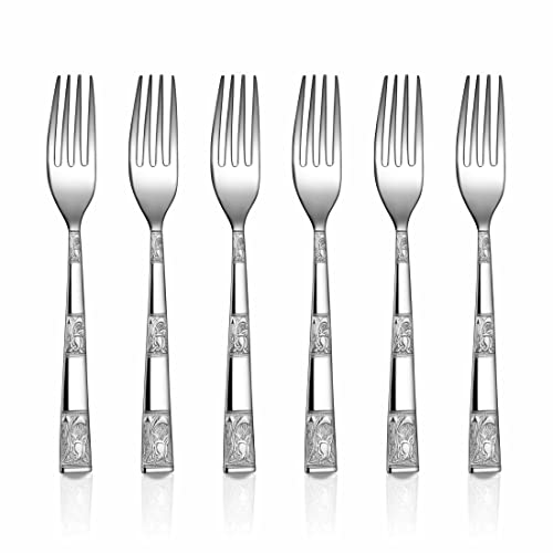 Shri & Sam Stainless Steel Lotus Desert Fork,6 Pieces - Image 1