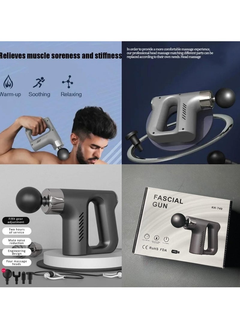 Prime by javaudan - Deep Tissue Percussion Muscle Massager – Handheld Body Recovery Device with 4 Heads & 5 Speed Levels for Neck, Back & Post-Workout Relief - Image 1