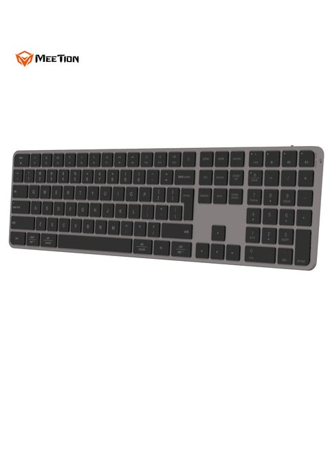 MEETION Full Keys 2.4G and Bluetooth Three Modes Keyboard ikey K230 Scissor Key Switch Keycaps With a 109 Key Full-Sized Layout Ultra-Slim Dual Mode Wireless Keyboard