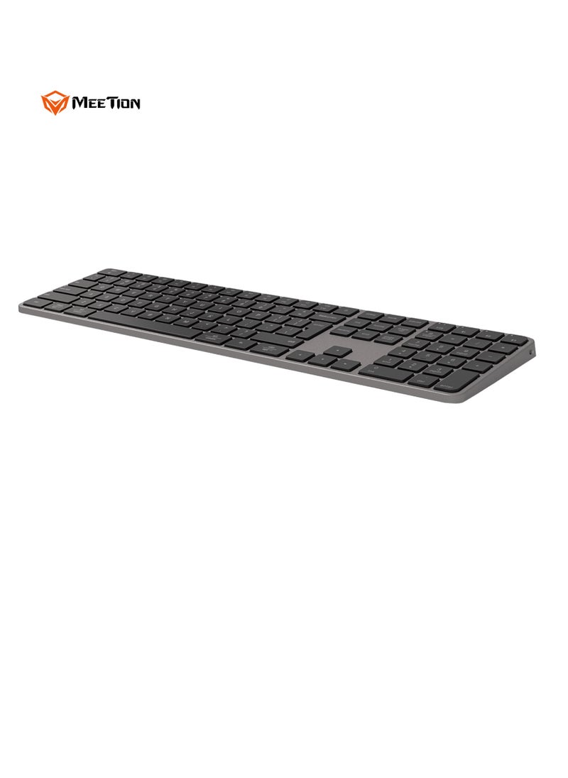 Meetion MEETION Full Keys 2.4G and Bluetooth Three Modes Keyboard ikey K230 Scissor Key Switch Keycaps With a 109 Key Full-Sized Layout Ultra-Slim Dual Mode Wireless Keyboard  - Image 3