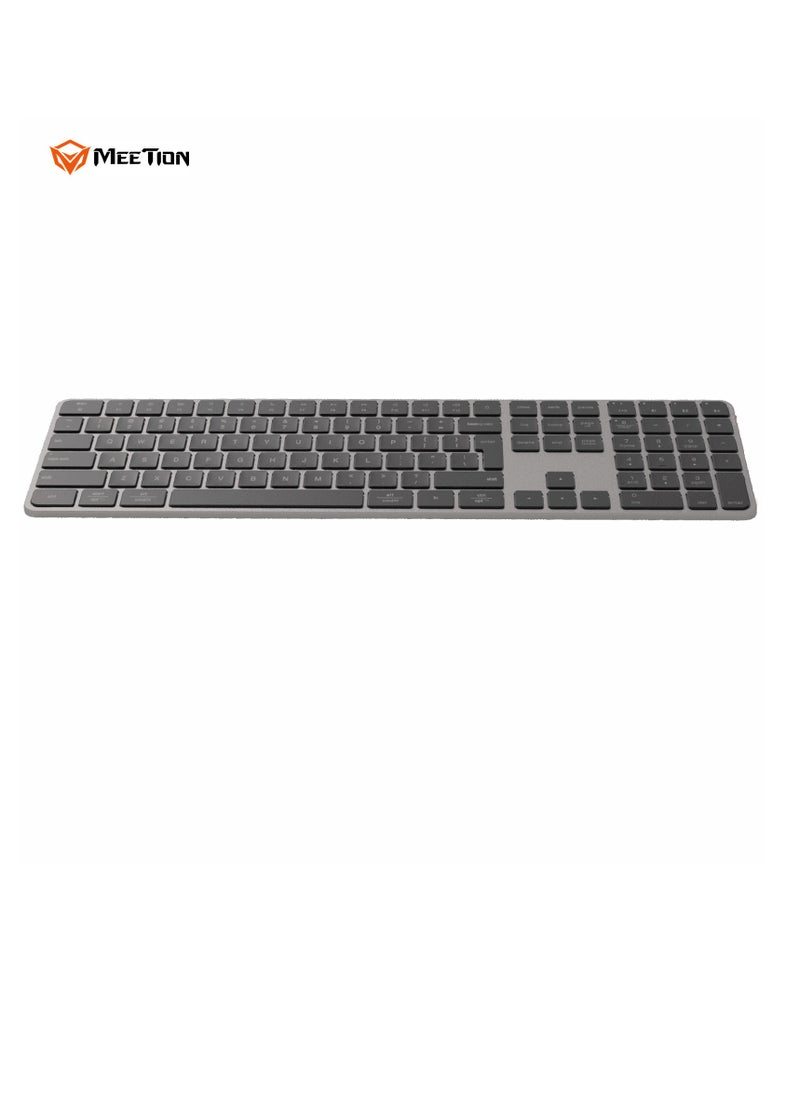 Meetion MEETION Full Keys 2.4G and Bluetooth Three Modes Keyboard ikey K230 Scissor Key Switch Keycaps With a 109 Key Full-Sized Layout Ultra-Slim Dual Mode Wireless Keyboard  - Image 4