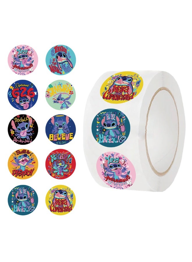 500 Pcs Stitch Cartoon Stickers for Teen Water Bottle, Waterproof, Vinyl Decal for Kids Adult Girl Laptop, Skateboard, Phone, Guitar, Travel, Case, Bike Decoration - Image 4