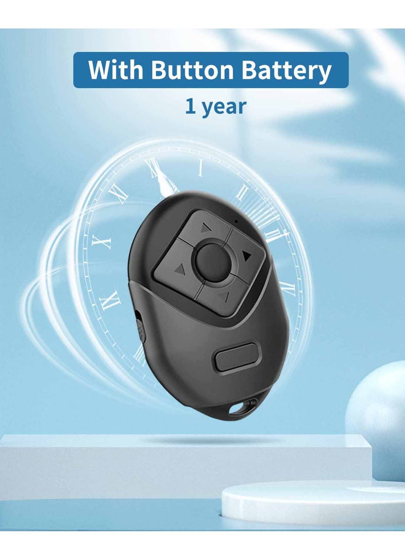 إكسفور جهاز تحكم عن بعد لاسلكي بتقنية البلوتوث لـ TIK TOK وKindle ومصراع الكاميرا - متوافق مع iPhone وiPad وAndroid - دعم 6 أزرار لتسجيل فيديو Tiktok والتشغيل والإيقاف المؤقت والإعجاب - Image 4