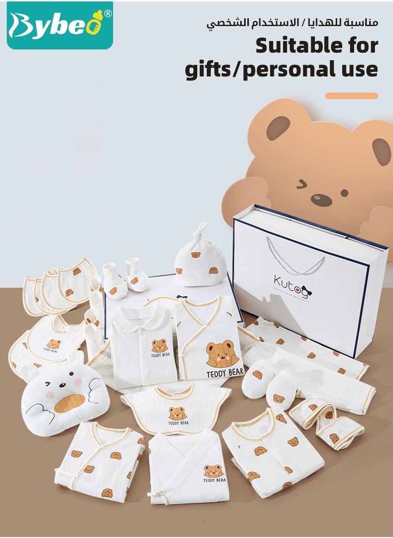 Bybeo - 26PCS Newborn Baby Gifts Set, Newborn Layette Gift Set, Baby Clothes Accessories Set for Boys and Girls, Premium Cotton, Perfect Gift Box for Spring Summer Autumn Winter Four Seasons - Image 1