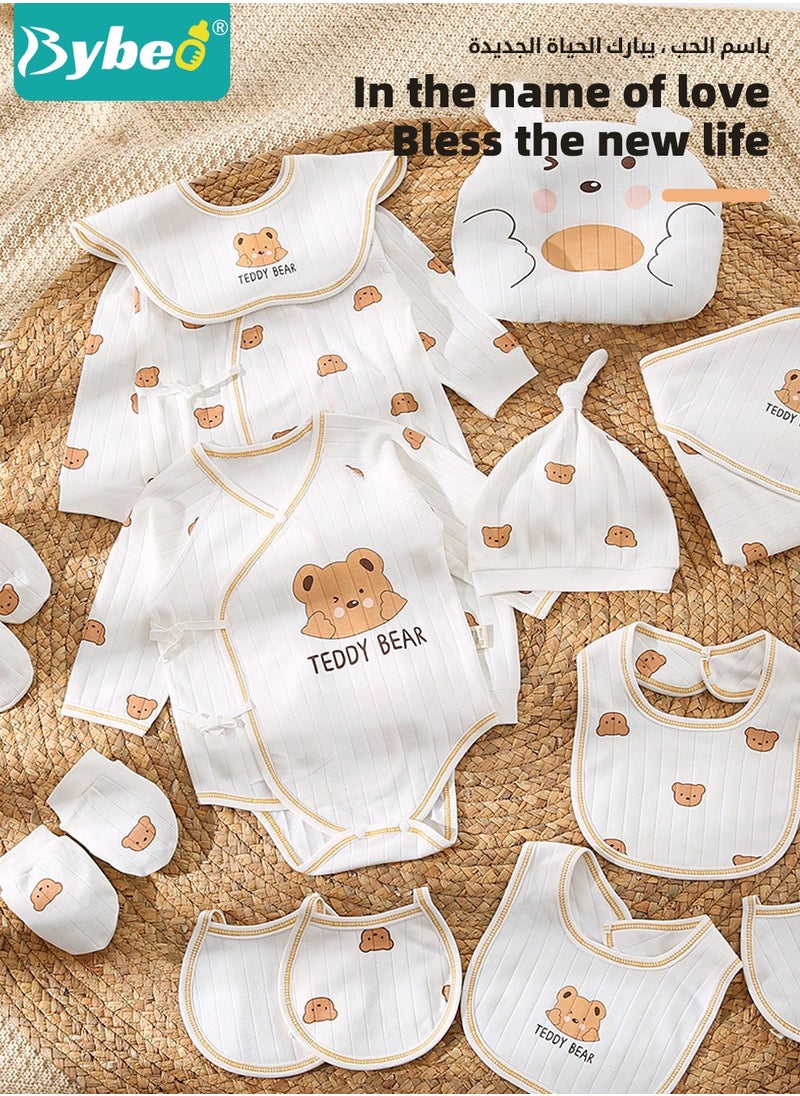 Bybeo - 26PCS Newborn Baby Gifts Set, Newborn Layette Gift Set, Baby Clothes Accessories Set for Boys and Girls, Premium Cotton, Perfect Gift Box for Spring Summer Autumn Winter Four Seasons - Image 1