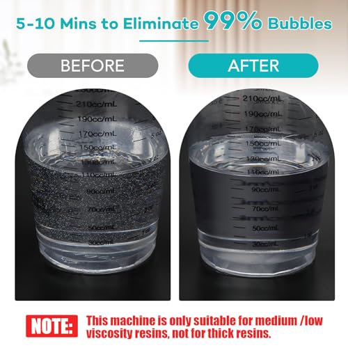 YixangDD Resin Bubble Remover, Digital Display Design, Removes 99% of Air Bubbles in 5-10 Minutes, 96kPa Vacuum Degassing Chamber, Resin Bubble Remover Machine for Epoxy Resin Artwork, Crafts(Patent Pending) - Image 3