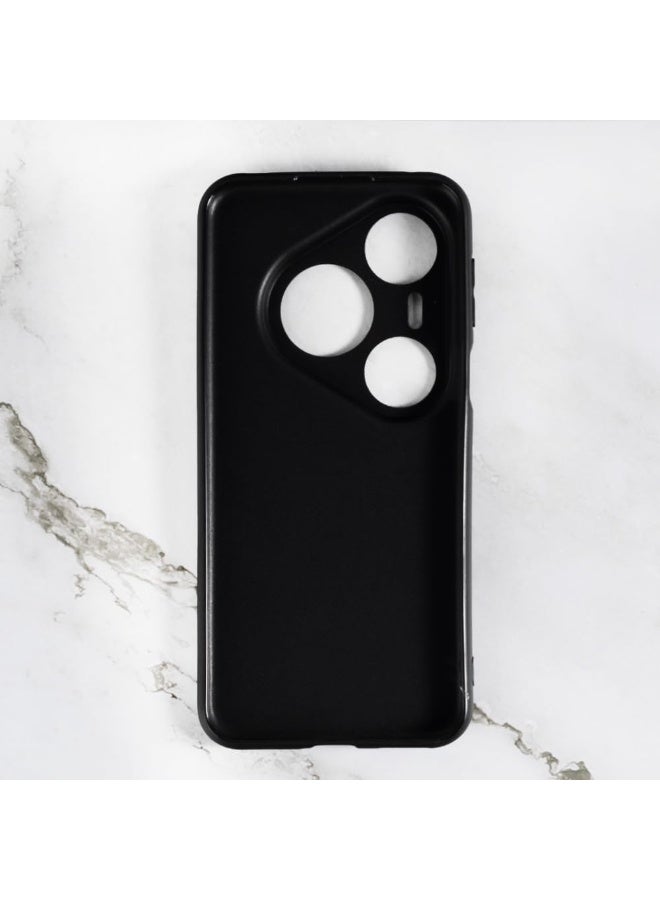 Muzz Huawei Pura 80 Ultra Back Cover | Matte Soft Silicon Flexible | Camera Bump Protection | All Side Shock Proof Rubberised Back Case Cover for Huawei Pura 80 Ultra Black - Image 4