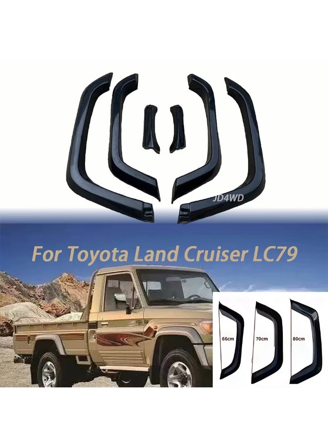 Toyota Land Cruiser Pickup 2007–2021 Fender Flare Upgrade to 2022 Style – 6PCS Glossy Black Wheel Arch Extension Body Kit - Image 1