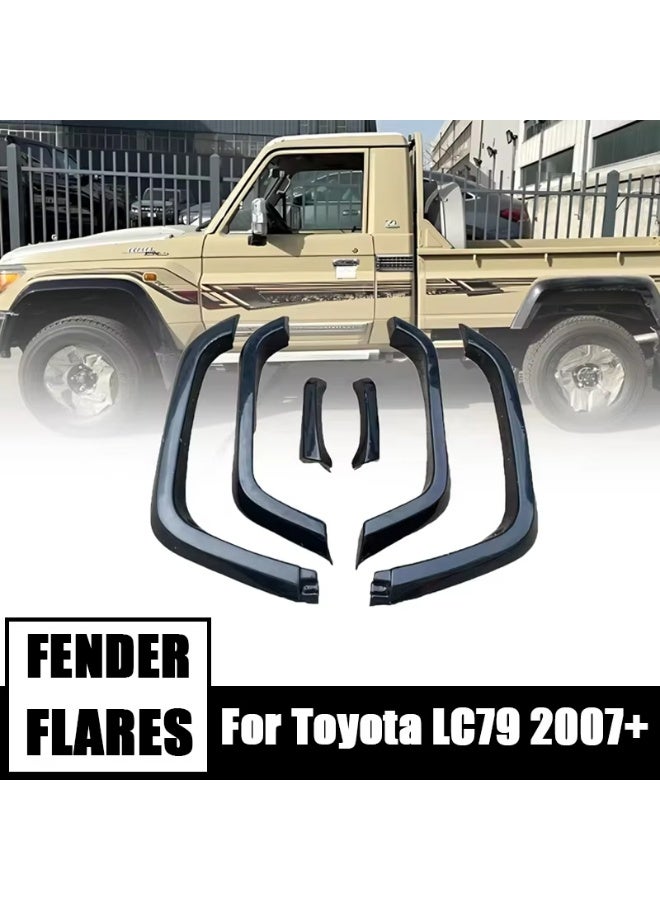 Toyota Land Cruiser Pickup 2007–2021 Fender Flare Upgrade to 2022 Style – 6PCS Glossy Black Wheel Arch Extension Body Kit - Image 2