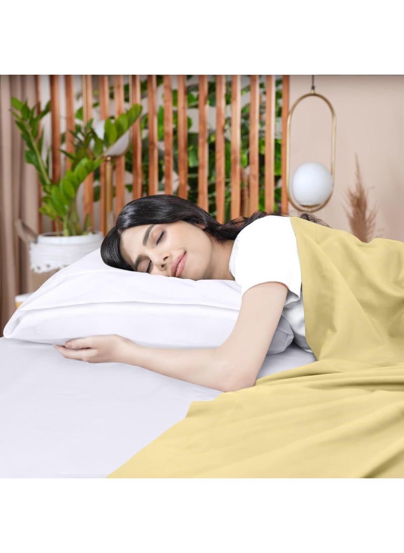Utopia Bedding Utopia Bedding Flat Sheet - Soft Brushed Microfiber Fabric - Shrinkage & Fade Resistant Top Sheet - Easy Care - 1 Flat Sheet Only (King  Yellow)  - Image 5
