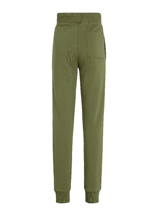 تومي هيلفيغر Kids Logo Cuffed Sweatpants