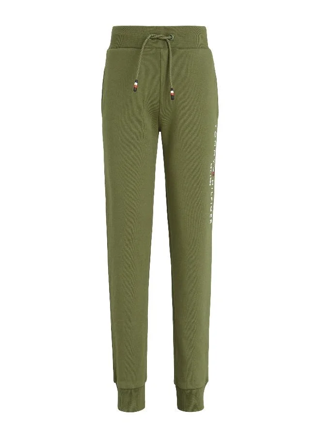 تومي هيلفيغر Kids Logo Cuffed Sweatpants