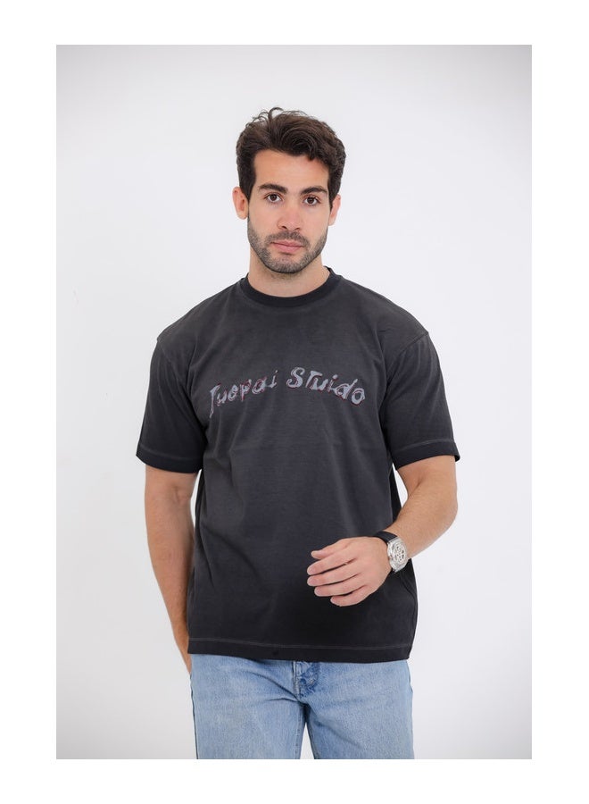 WHITE RABBIT Chest Printed Cotton T-Shirt - Image 1